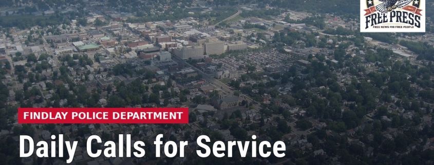 Findlay Police Department Daily Calls for Service, Oct. 24, 2026